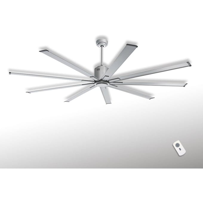 CasaFan Plafondventilator BIG SMOOTH ECO, titaniumzilver, 220 cm, stil