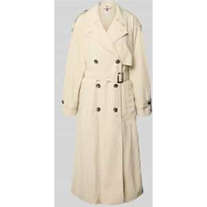 Regular fit trenchcoat met reverskraag