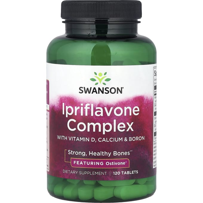 Swanson, Ipriflavoncomplex met vitamine D, calcium en borium, 120 tabletten