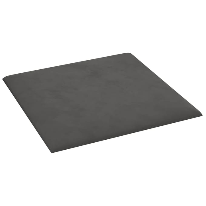 vidaXL - Wand - Hoofdbord - 12 - st - Donkergrijs - Fluweel