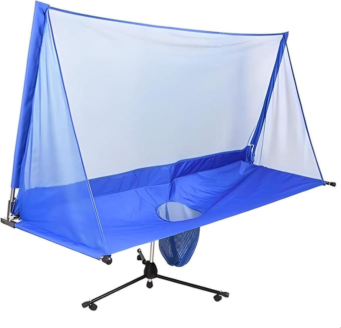 Tafeltennis Vangnet - Pingpong Bal Catcher - Bal Training - Opvouwbaar Ontwerp - 148 cm Hoogte - Blauw