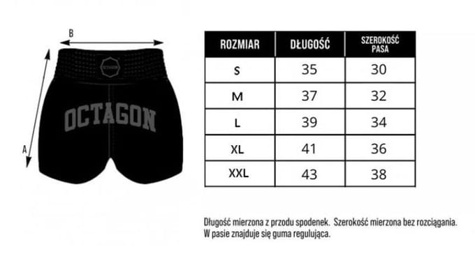 Octagon Legion Future - Muay Thai Shorts - Zwart/Wit - M