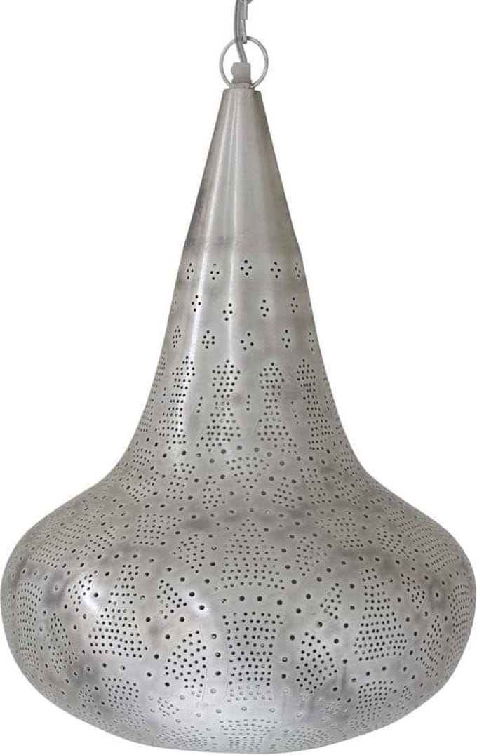 Safaary - Oosterse Hanglamp Zilver Malika Ø 35 x 51cm
