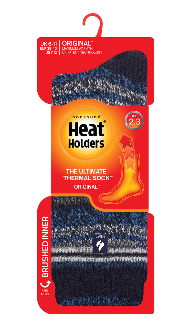 Heat Holders Heren extra dikke warme thermo sokken - Marine (Bari)