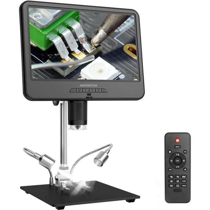 Professionele digitale microscoop 12 miljoen pixels IPS-aanraakscherm 50-1600X vergroting veelkleurig