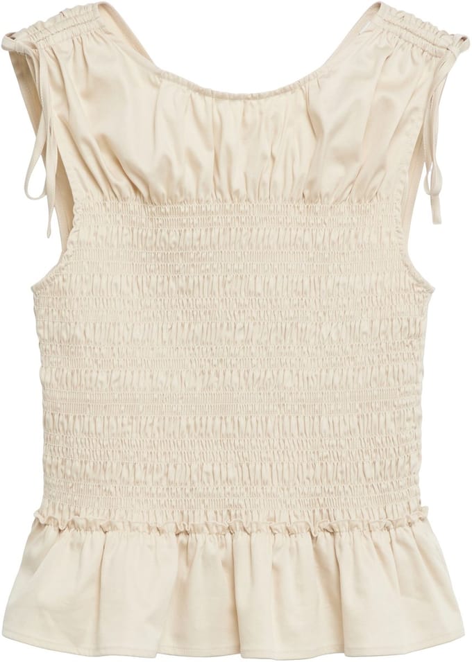 Slank Zonder Mouwen Gerimpeld Popeline Blouse Dames COMMA