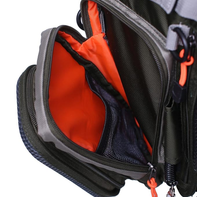 Kylebooker Gilet de pêche à la mouche Sac à dos FV02 vert