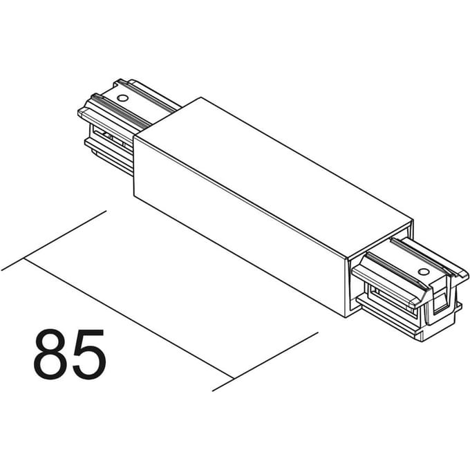 Ivela middenvoeding SQUARE 48 V, zwart, kunststof