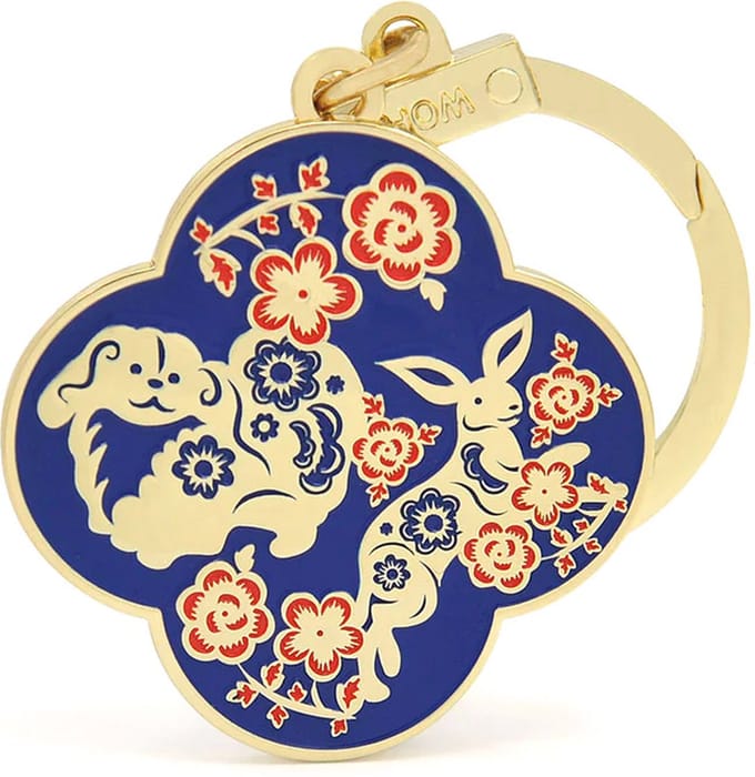 Sleutelhanger Secret Friend Amulet (Konijn/Rabbit & Hond/Dog)