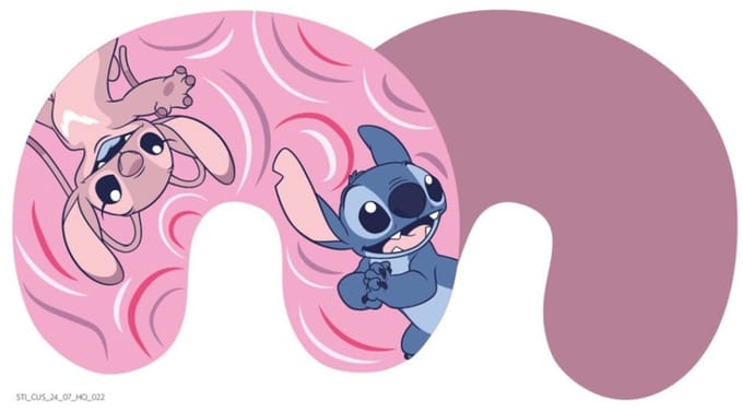 Lilo en Stitch sierkussen travel neck 35 x 30 cm Pink