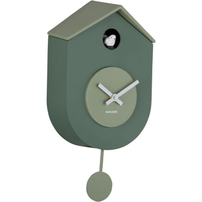 Karlsson wandklok grato cuckoo jungle green & grayed jade