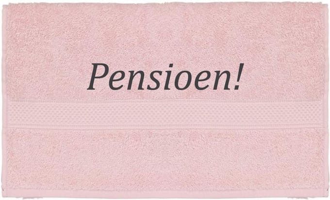 Handdoek - Pensioen - 100x50cm - Roze