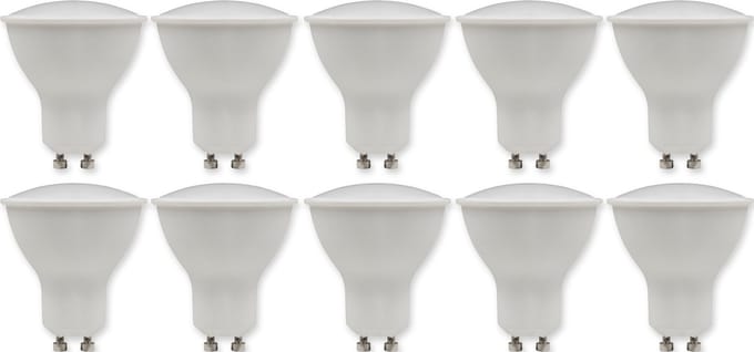 10 x LED Lamp GU10 "PV-70" - 3000K - Warm wit - 540lm - 7W/230V