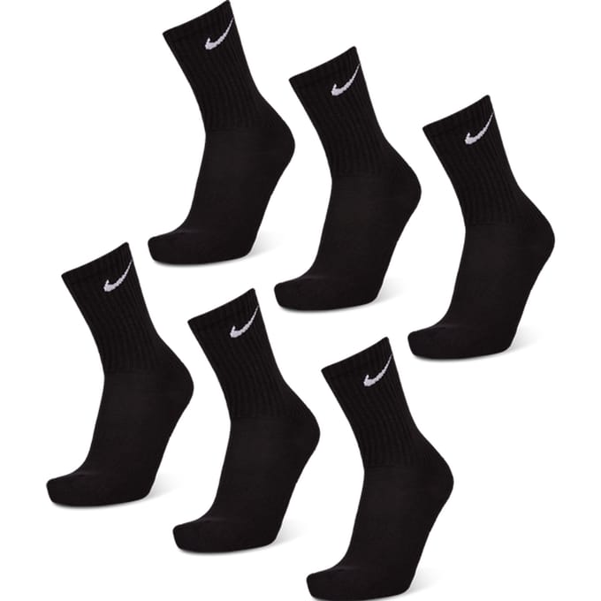 6-pack Nike Everyday Cushion Crew Training Socks Zwart - witte swoosh Maat S