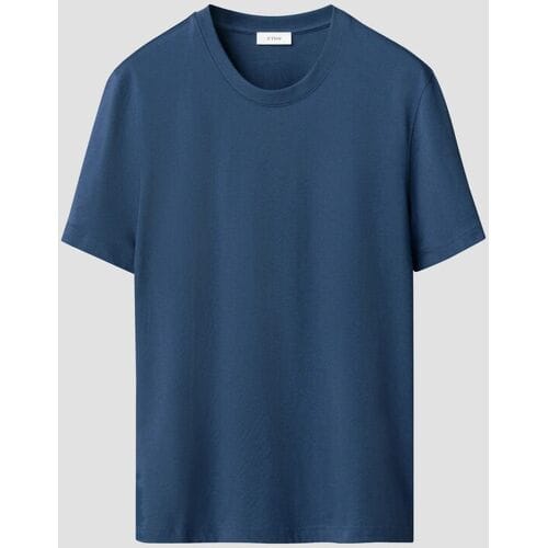 Eton T-Shirt Organic Supima Cotton Uni Single Jersey Blauw / male