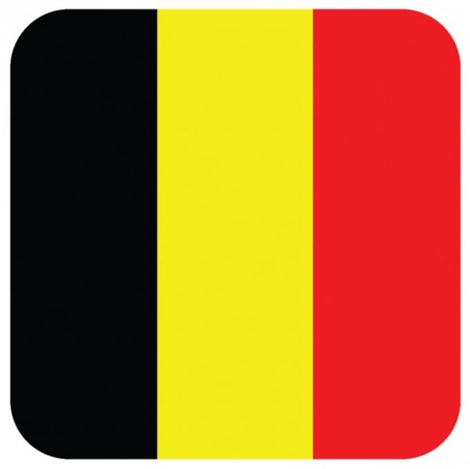 Bierviltjes Belgische vlag vierkant 15 st