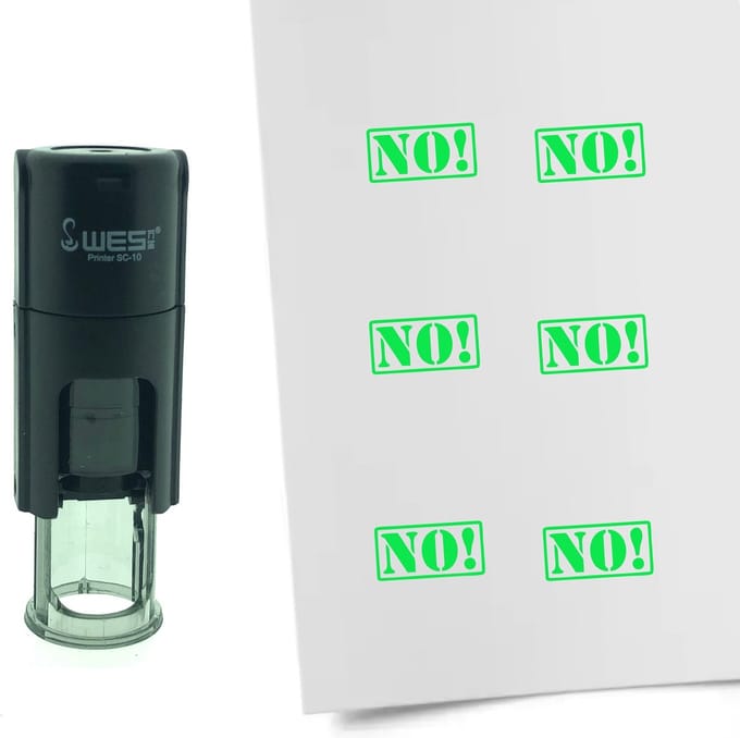 CombiCraft Stempel NO 10mm rond - Groene inkt