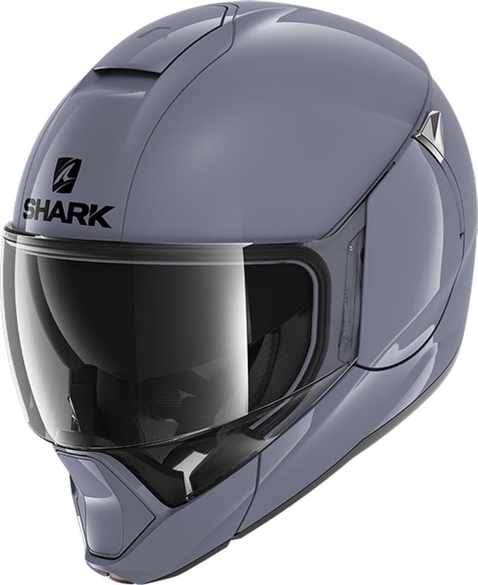 SHARK EVOJET BLANK Motorhelm Systeemhelm Zilver Nardo - Maat XS