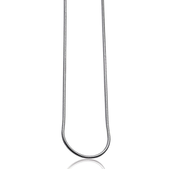 42cm Zinzi zilveren slangen collier 1mm breed ZISL42