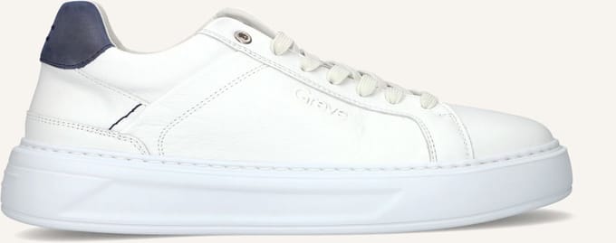 Greve Delft Sneakers - Leer - Heren - Wit - Maat 46