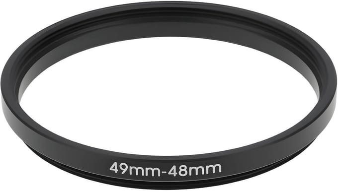 Dailygoods - Step-Down Ring - 49mm naar 48mm - Aluminium constructie - Geschikt voor camera's - Perfecte pasvorm - Verkleinring voor lenzen - Lichtgew...
