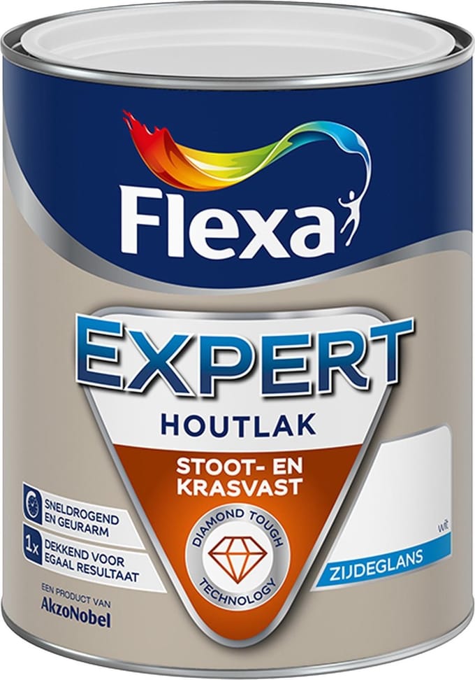 Flexa Expert Lak Zijdeglans - Grijsbruin - 0,75 liter