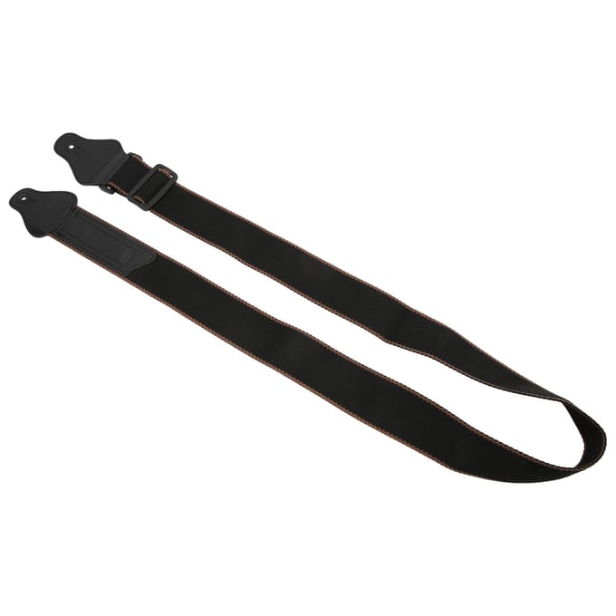 Sangle de guitare en coton, ceinture de cou réglable, Kit de sélection en celluloïd, accessoires pour instruments à cordes(Noir black