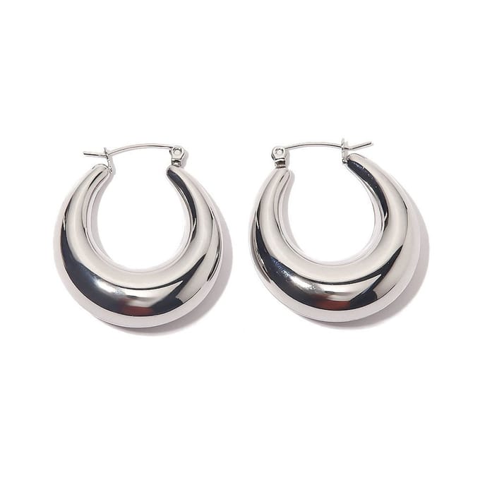 Lajetti - Oorringen 2,5 cm Zilverkleurig Silver Plated Oorbellen