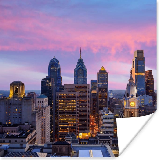 Poster Steden - Skyline - Verenigde Staten - 30x30 cm