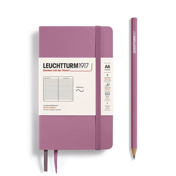 Leuchtturm1917 A6 Pocket Notitieboek ruled Softcover Dusty Rose