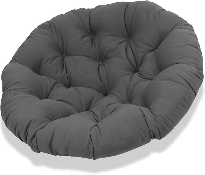 Rond Stoelkussen - Tuinkussen Zitkussen - Comfortabel Zitten - Waterdicht Polyester - 40cm Doorsnede - Wit