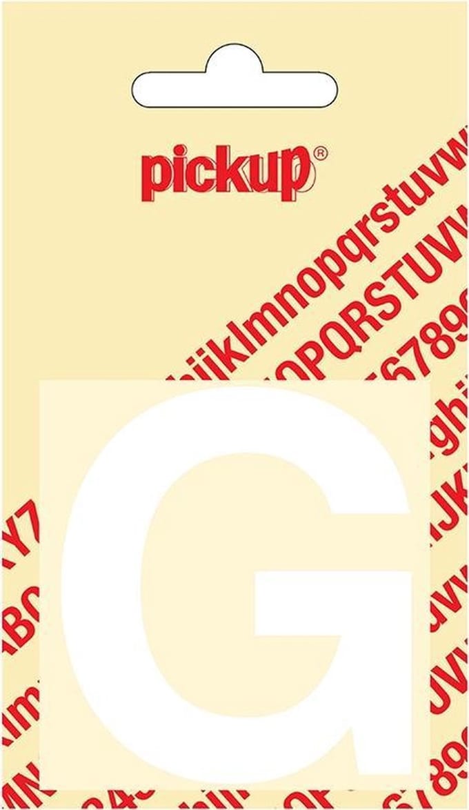 Pickup plakletter Helvetica 60 mm - wit G