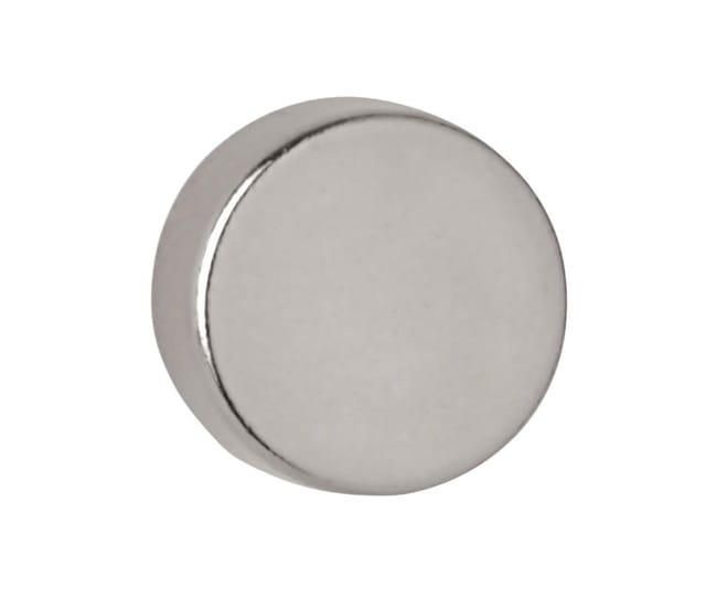 MAUL Magneet rond 10 stuks 1,5 kg staal metaal Neodymium magnetisch Ø 0.8 x 0.3 cm zilver