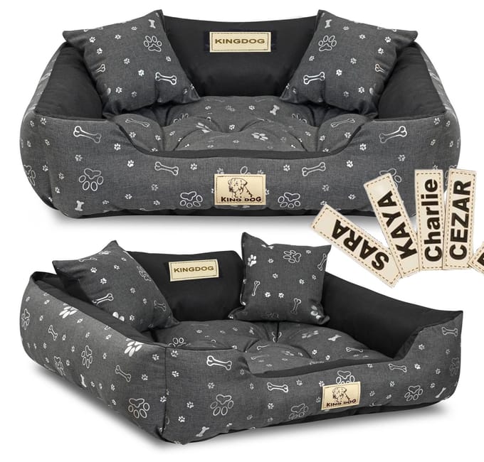 AIO KINGDOG Serie - Hondenbed - Wodentjes - XL - Grijs