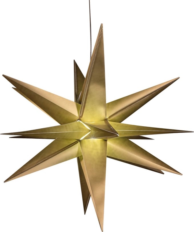 Anna Collection verlichte 3D kerstster - goud - 60 cm - kunststof