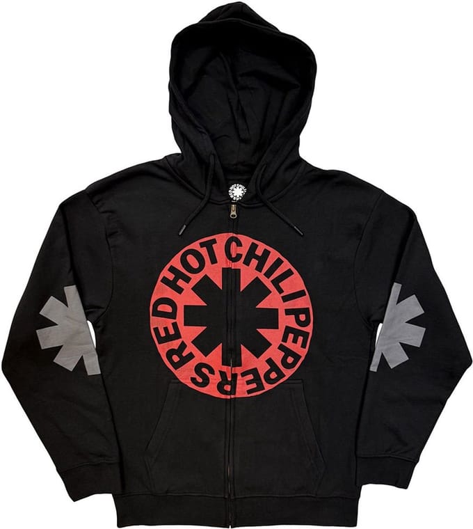 Red Hot Chili Peppers - Asterisk Circle Vest met capuchon - S - Zwart