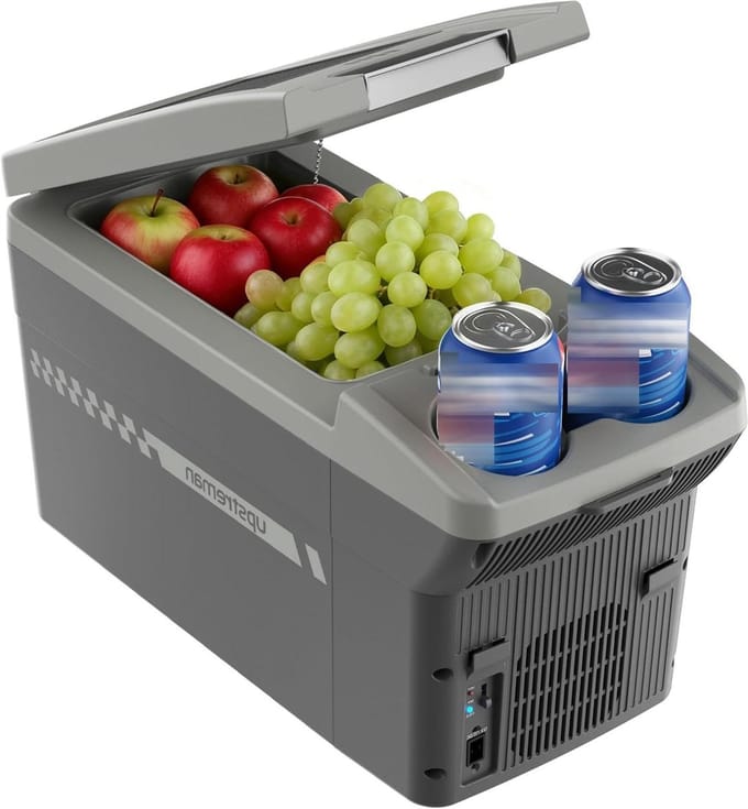 12 Volt Koelkast - Draagbare Vriezer Auto - Koelen Onderweg - Dubbele Voedingsopties - 24V - Grijs