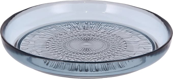BITZ Kusintha Glazen bord Dia 18 cm Blauw