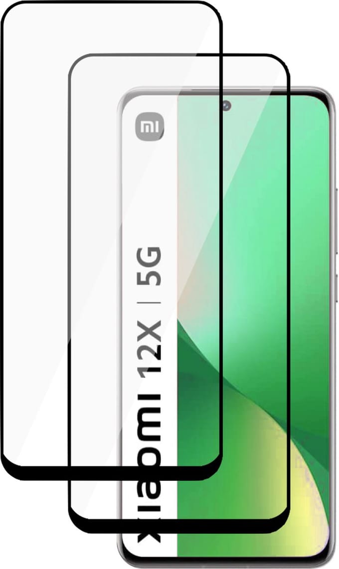 Screenprotector geschikt voor Xiaomi 12X - Tempered Glass Full Screen Protector - 2 Stuks