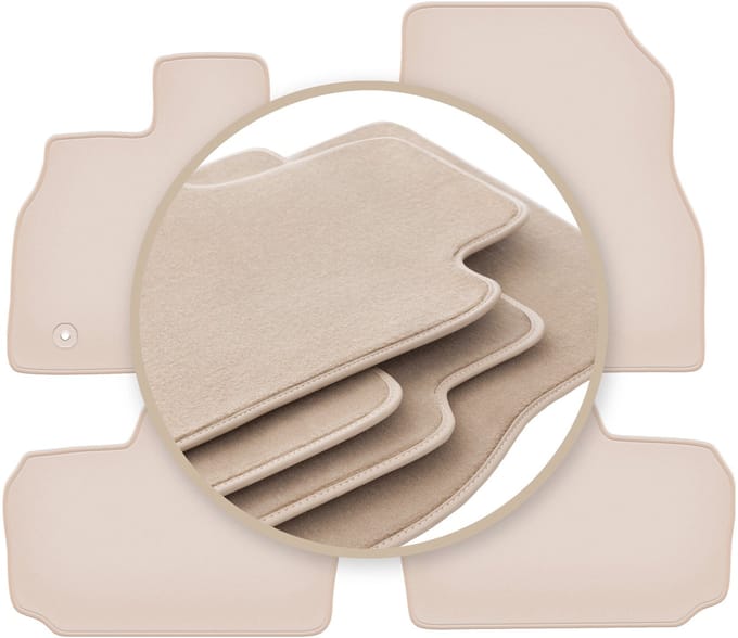 PREMIUM beige matten voor: Nissan Leaf I hatchback 2010-2017