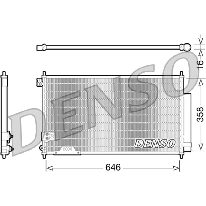 Condensator, airconditioning DENSO DCN40009