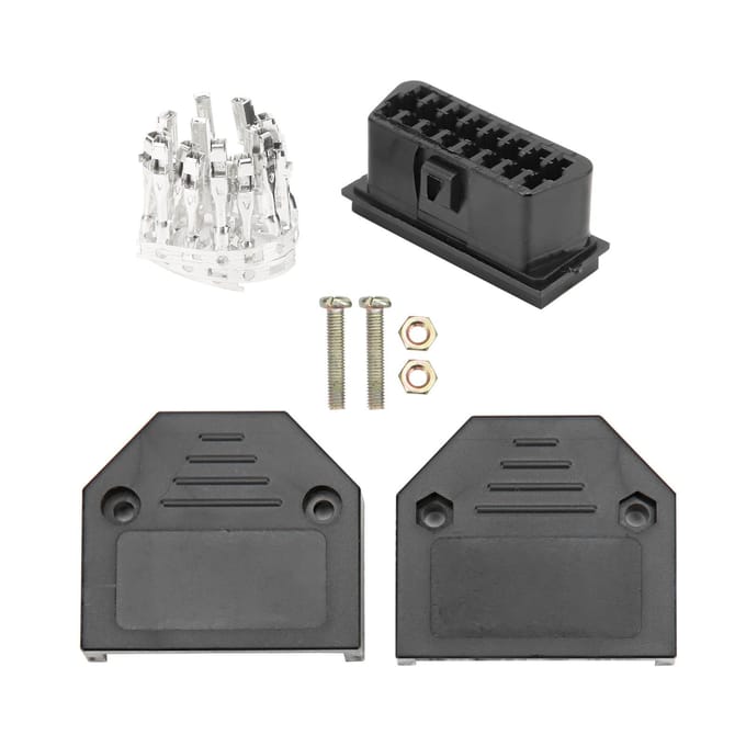 16-Pin Universele OBD2 Stekker Manlijke Connector OBD Connect Adapter Kit Auto Diagnostische Scan Tool gray