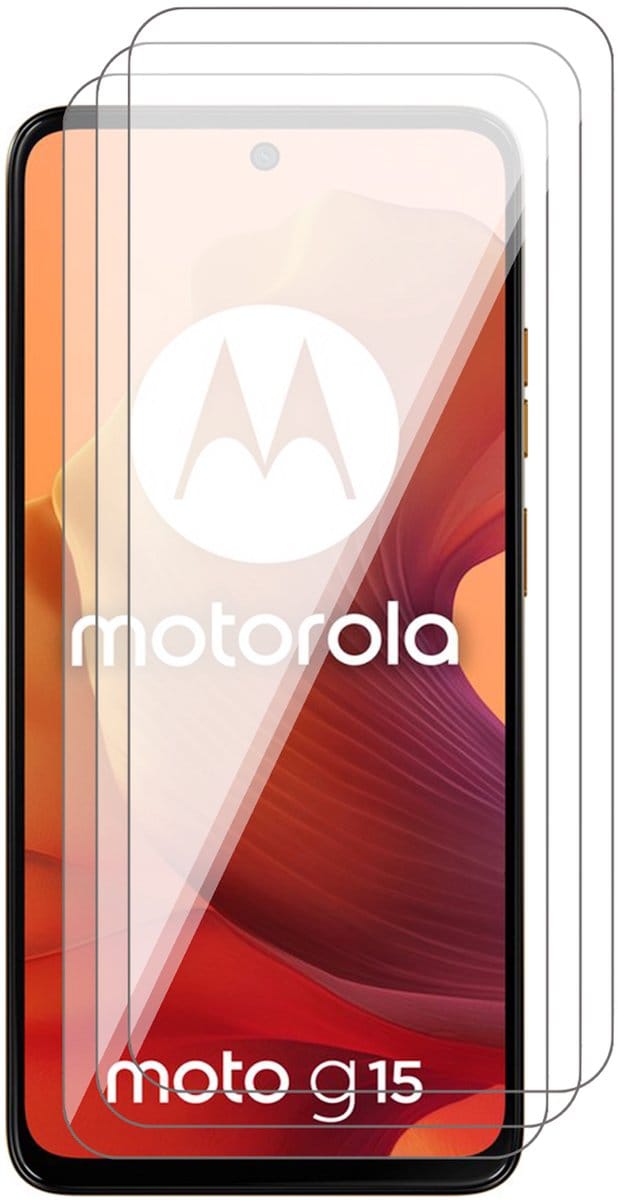 Screenprotector geschikt voor Motorola Moto G15 (Power) / G05 / E15 - 3x Glas Screen Protector