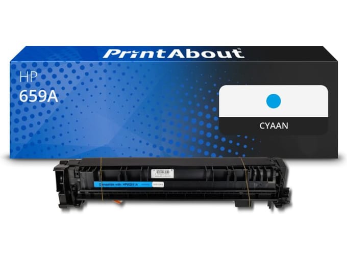 PrintAbout huismerk Toner 659A (W2011A) Cyaan Geschikt voor HP