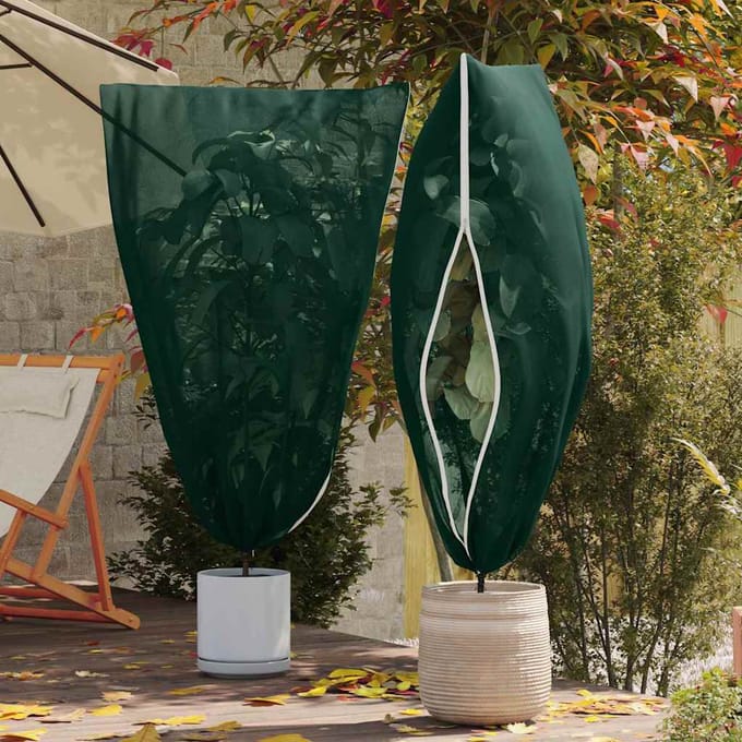vidaXL Vorstbescherming Plantenfleece Covers 5 st Groen 1,55 x 1 m