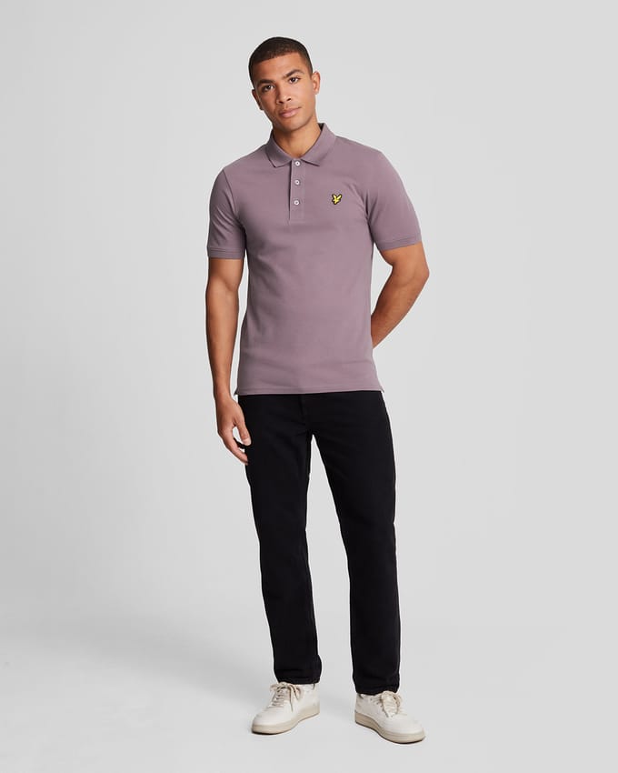Lyle & Scott-logo op de borst Highland Mauve paars poloshirt