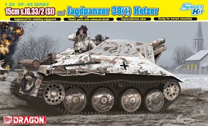 Dragon Modelbouwpakket Militaire voertuigen - 6489 15cm s.IG.33/2 (Sf) auf Jagdpanzer 38(t) Hetzer Plastic - 1:35 - Modelbouw