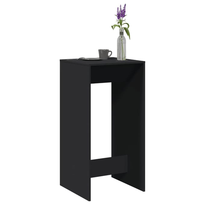 vidaXL - Bartafel - 51x50x103,5 - cm - bewerkt - hout - zwart