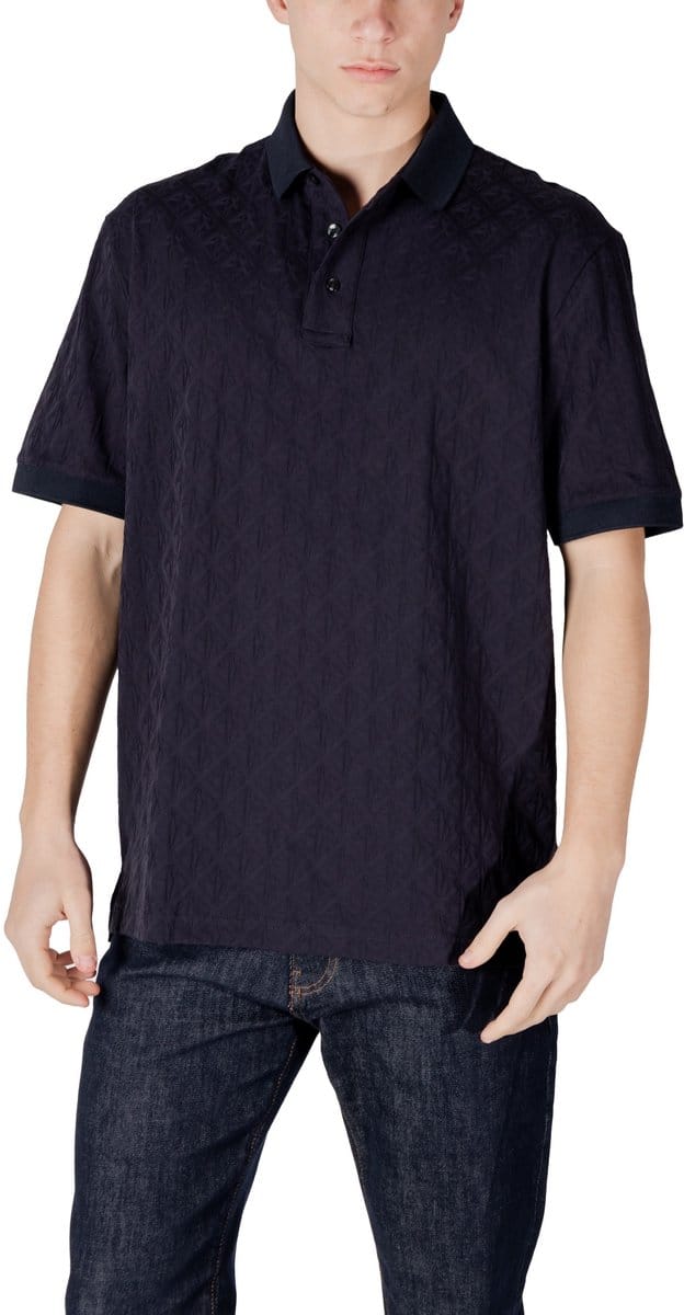 Textured Polo Shirt - Blue