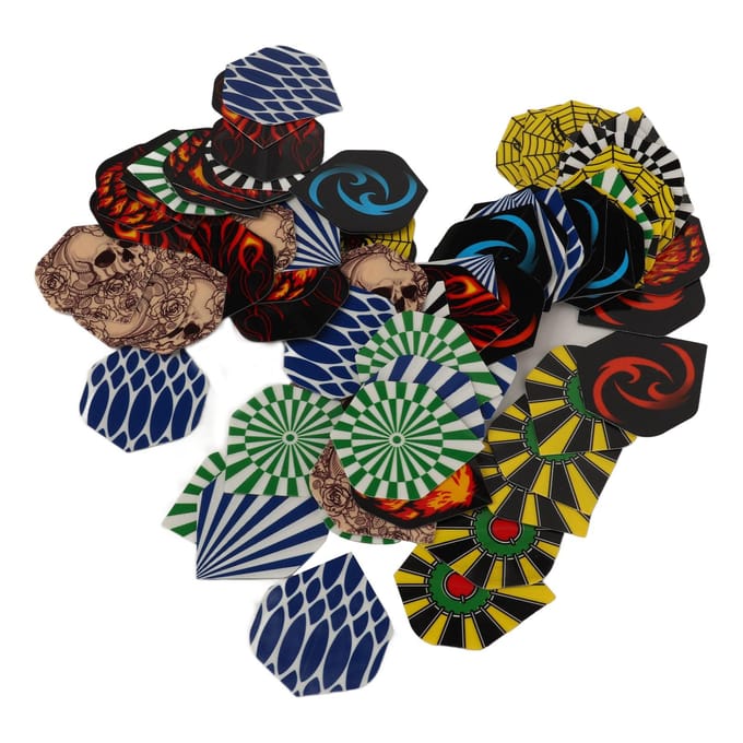 77 stuks dart flights duurzame PET vervangende verenstaartvleugels voor stalen punt softtip darts white
